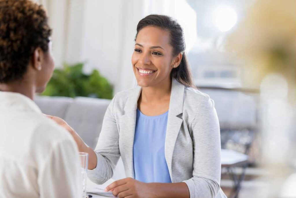 Black psychiatrist helping patient with ADHD